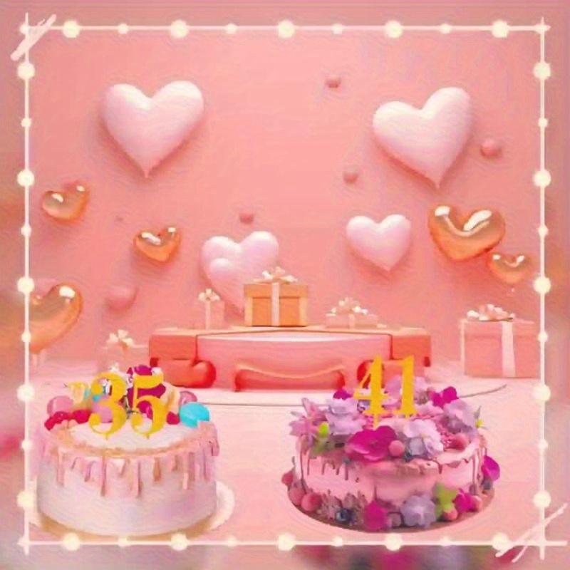 Toppere Numere Perfecte pentru Petreceri de Nuntă și Aniversare - Decorațiuni Atractive pentru Masa de Desert Acrilic Auriu Elegant Ziua de Naștere a Părinților