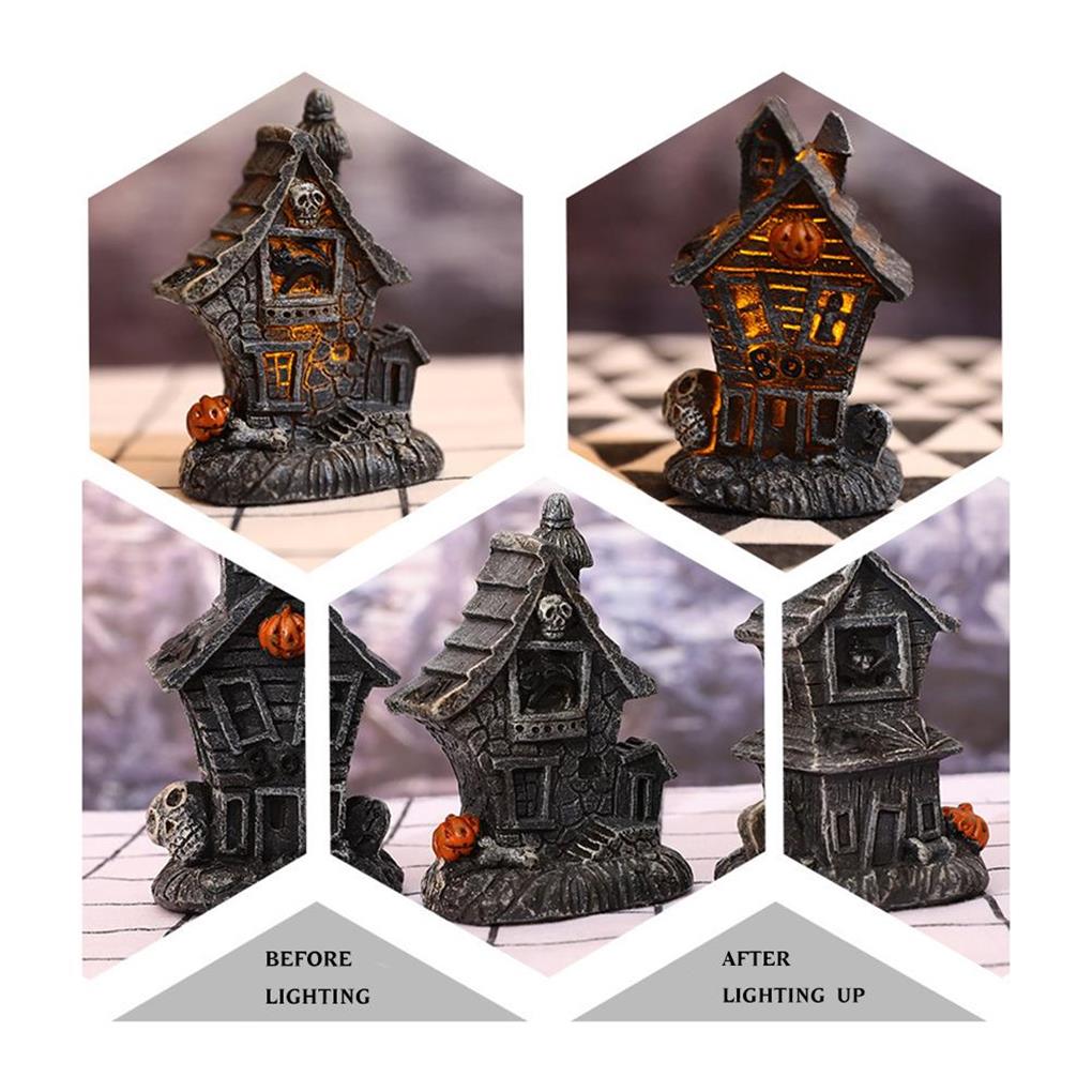 Halloween Decor Exquisite Resin Craft Desktop Figurine DIY Scene Layout Festival Adornment Home Decoration Tabletop Ornaments