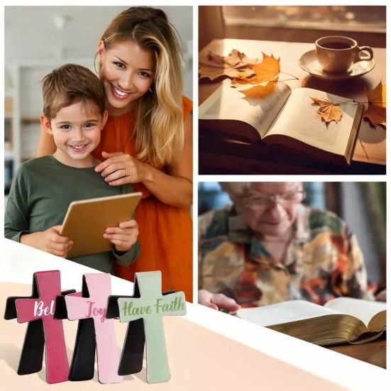 Magnetic Bookmarks Religious Floral Book Page Holder for Bible And Book Reading Companion Gift for Students Teachers Faith Friends