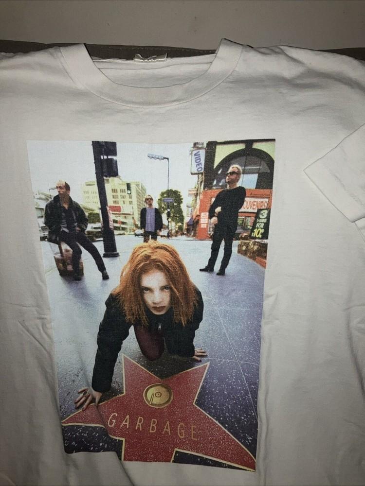 

Редкая футболка унисекс 1996 года Garbage Tour Подарок Семья Унисекс S-235XL 22D618 XL