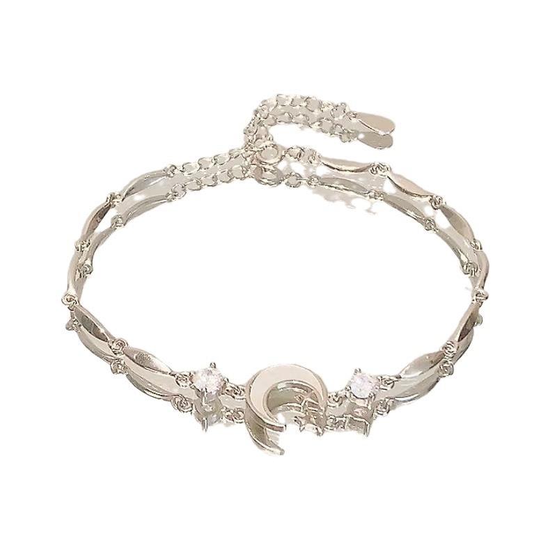 Terling Silver Moon Bracelet Women's Bracelet New Gifts Girlfriend Valentine's Day