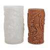 Cylindrical Scened Candle Molds Castings Molds Flowers Silicone Moulds Plasters Molds Ornament Molds Candle Making Molds