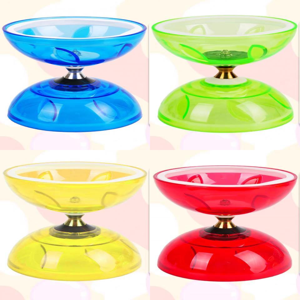 Traditional Plastic Diabolo With Triple Bearing For Kids And Seniors Educational Toy Set