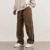Men's Retro Streetwear Embroidered Casual Pants for Spring and Fall