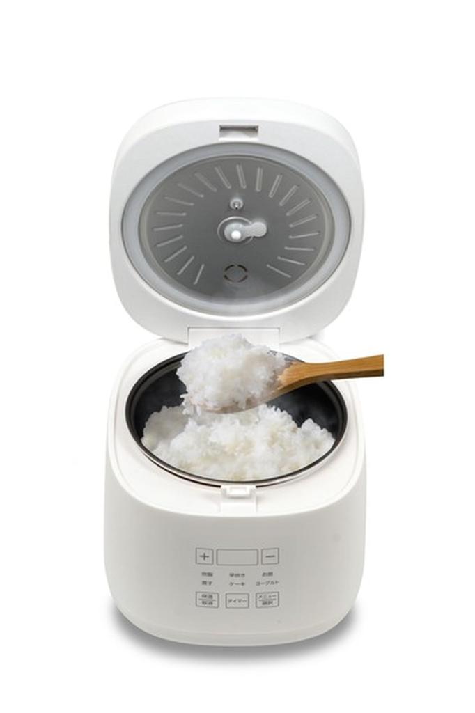 ROOMMATE Compact Rice Cooker 4 Cups HOKAHOKA White RM-218TE-WH