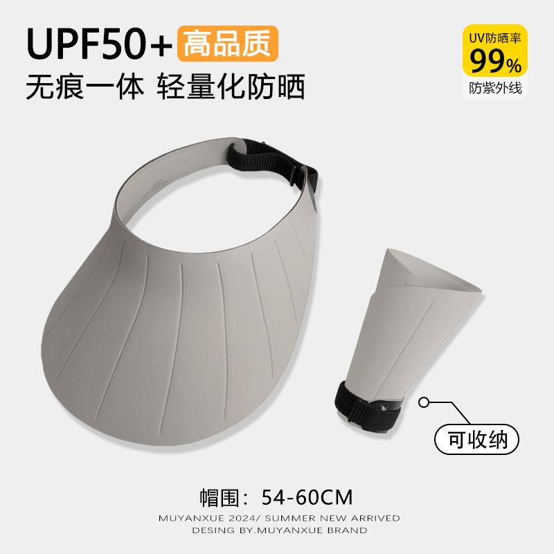 Spurloser integrierter Sonnenhut Damen 2025 neuer Sommer UV-Schutz Sonnenhut Outdoor Krempe leerer Oberteil Sonnenhut