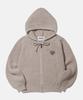 CHICKS Hofe Knit Hoodie Zip-Up Tee Dark Beige