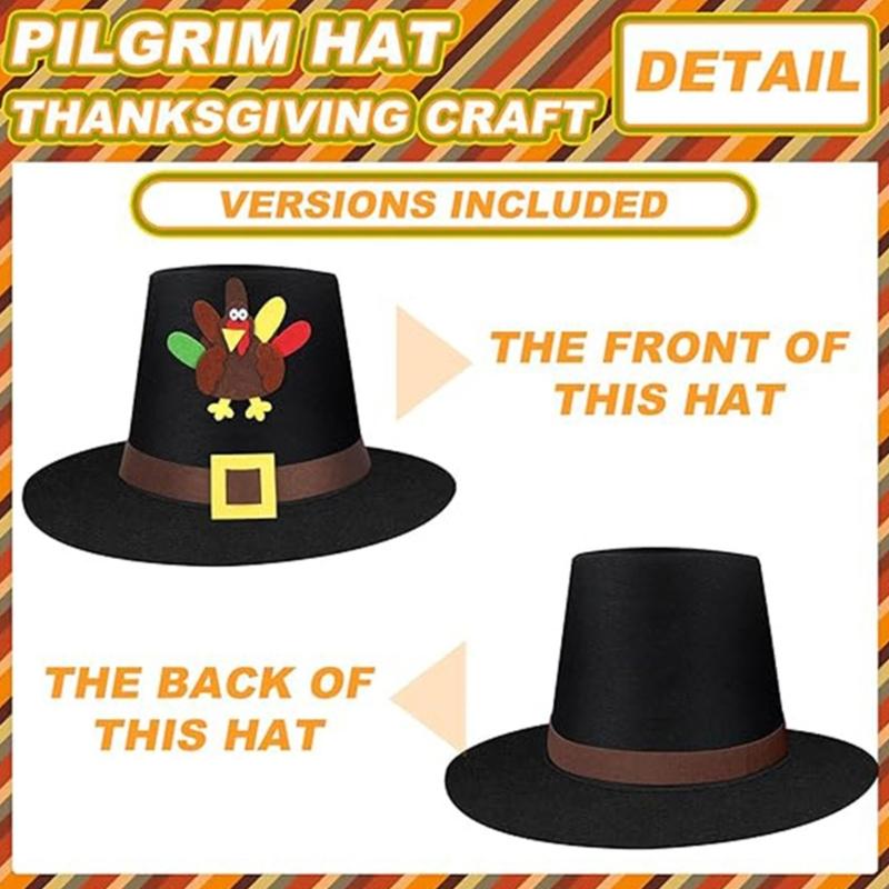 Elegant Hat With Silver Buckles Decoration Light Weight Party Hat Thanksgiving Costume Accessory For Men Women