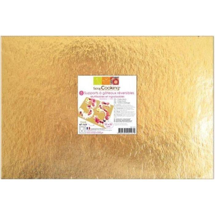 Supports à gâteaux - SCRAPCOOKING - Lot de 5 - 20 x 30 cm - Réutilisables - Ingraissables