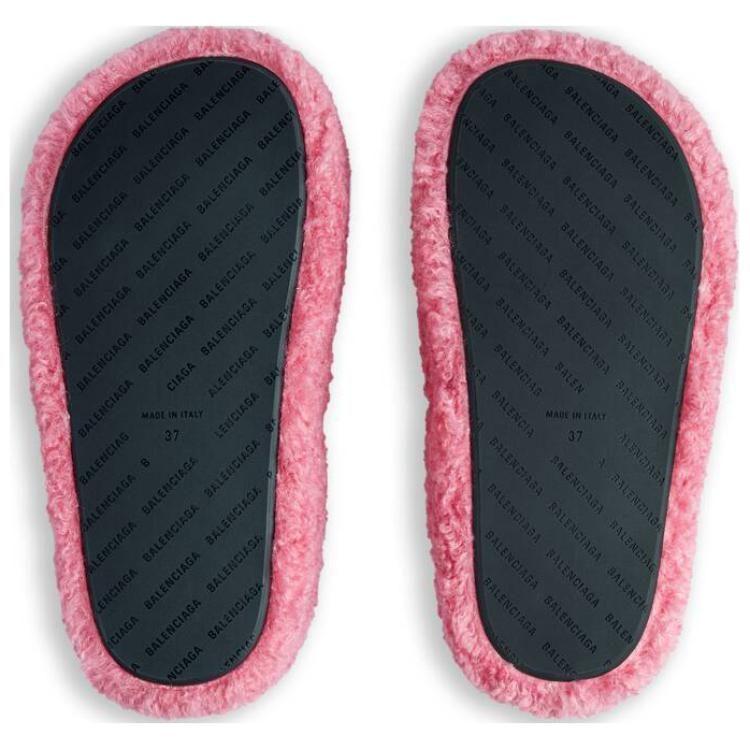 Balenciaga Women's Furry Slides 'Sweet Pink' 762826W2DO15596