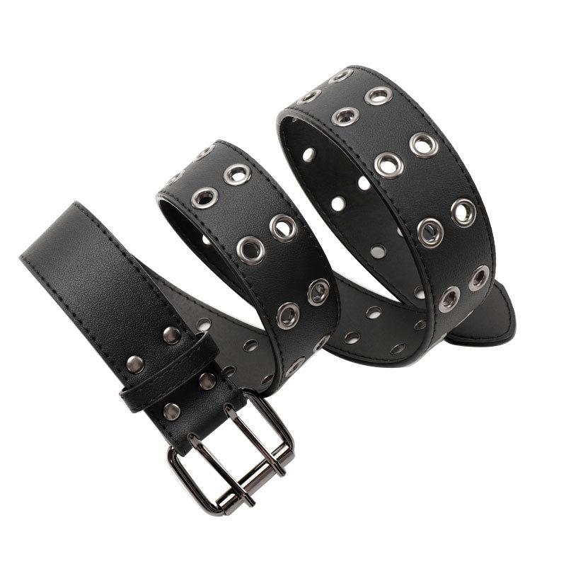 Hot Girl Belt, Male and Female Punk Style, No Punching, Double Row Corn Belt, Women's Versatile Jeans Dress Strap