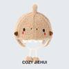 Infant Hat Winter New Cute Super Cute Cartoon Plush Pullover Hat Boys and Girls Baby Warm Ear Hat Tide