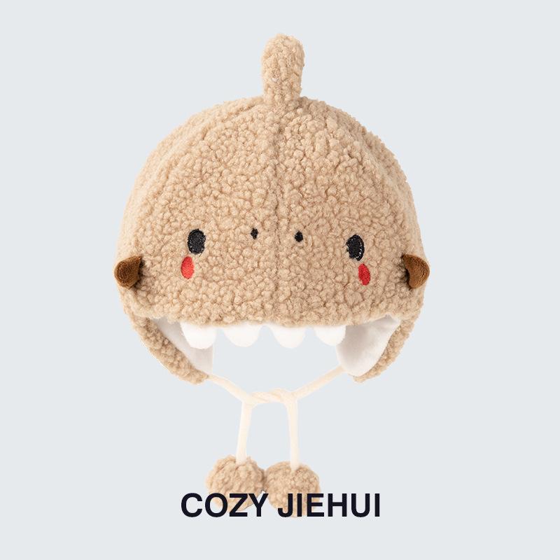 Infant hat winter new cute super cute cartoon plush pullover hat boys and girls baby warm ear hat tide