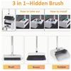 New 4-in-1 Multi-Functional Broom Dustpan and Floor Brush Set Thickened Broom with Non-Sticking Hair Cleaning Tool for Home