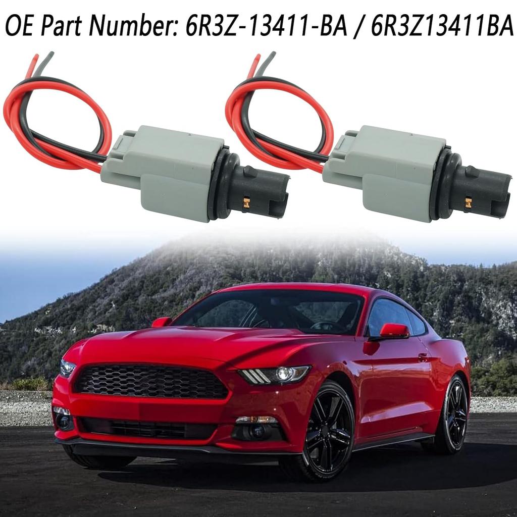 2 Pcs Side Marker Light Park Lamp Bulb Socket Wiring Harness Connector Pigtail Plug for Ford Mustang 2005-2023 Ranger 2019-2023 Maverick 2022-2024