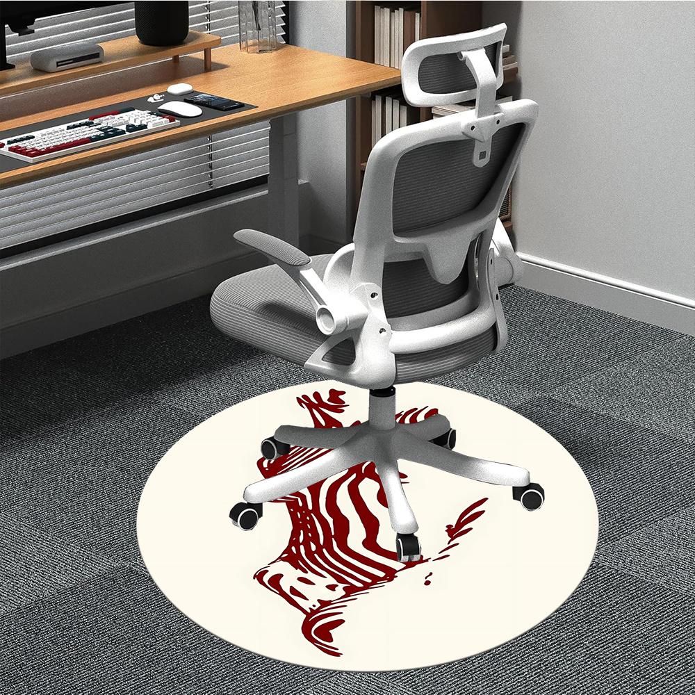 

1pc Abstract Pattern Office Round Area Rug, Indoor Mat Suitable ForOffice, Under Office Chairs Bedroom Living Room Home Decor, Room Decot174 80cm by 80cm