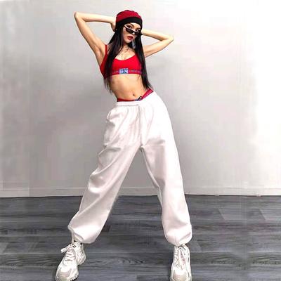 Γυναικείο Hip Hop Παντελόνι Φόρμας σε Χρώματα Καραμέλας - Μονόχρωμο Φαρδύ με Λάστιχο στον Αστράγαλο για Jazz Street Dance, Δυτικό Στυλ Ins