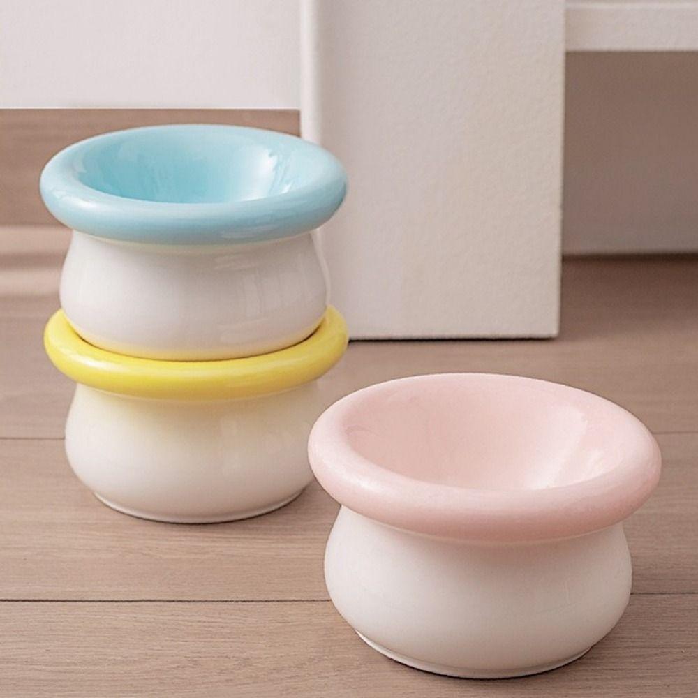 Ceramic Pet High Foot Bowl Large Capacity Dog Food Feeder Pet Drinking Feeder For Dogs Cats