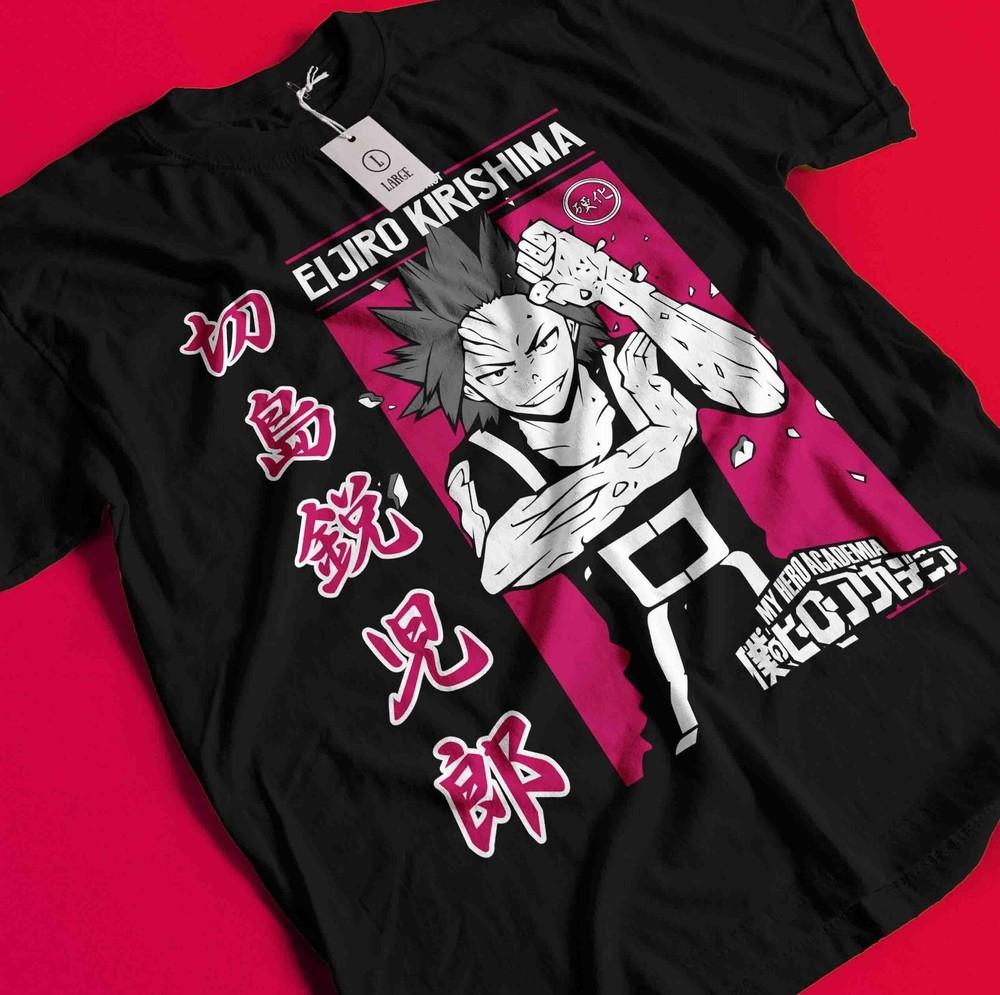 

Eijiro Kirishima Tshirt My Hero Academia Bakugo Katsuki Tee Anime Midoriya Dabi BB477 L