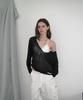 Eopaeleolakaibeu Pento Summer Deep V-Neck Knit - Black