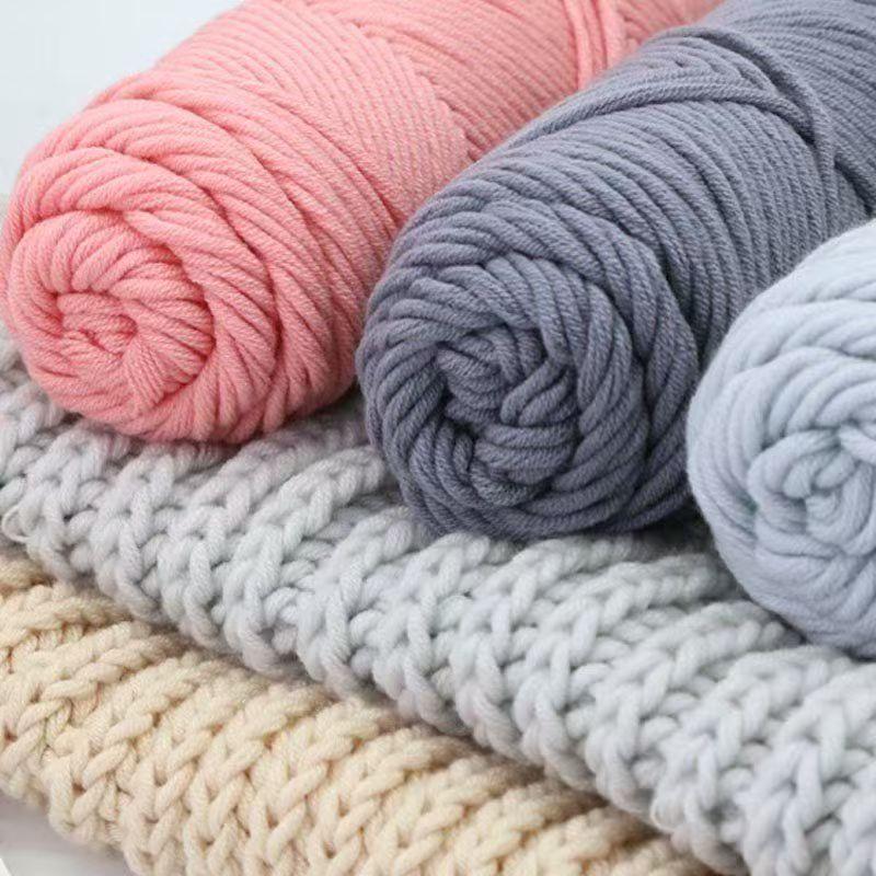 100g Pure Colour Lover Yarn Soft Milk Cotton Yarn Woolen Yarn 8 Ply Thread for Knitting Scarf Wool Handmade DIY Scarves Gift