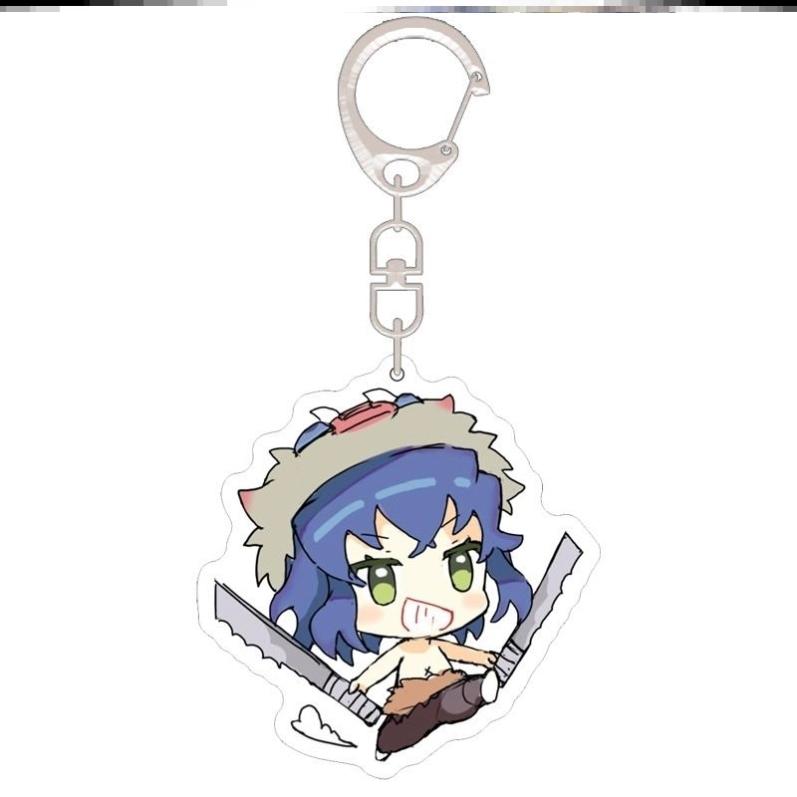 Keychain Pendant Anime Demon Slayer Kimetsu No Yaiba Kamado Tanjirou Double Sided HD Bag Pendant Gift For Fans Cosplay Props Jewelry Gift