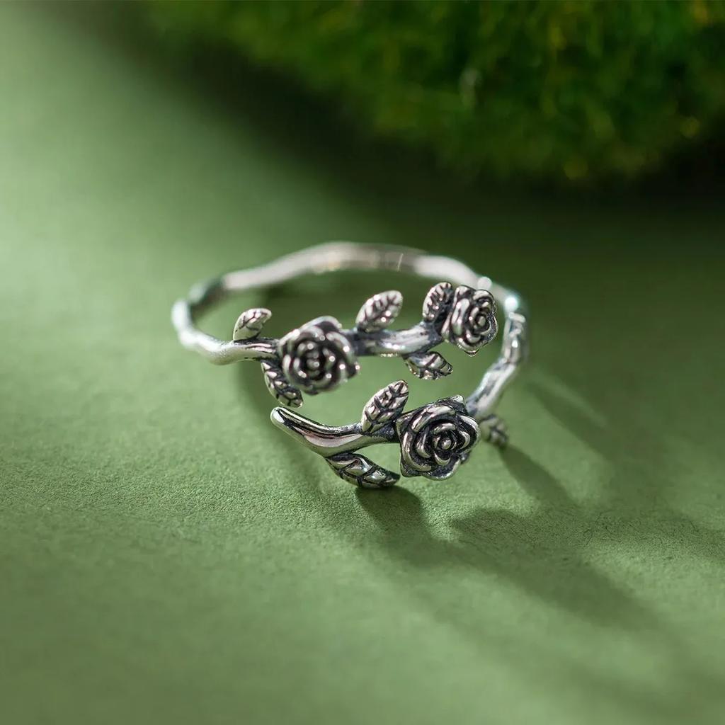 Jesus Cross Vintage Classic Adjustable Couple Commemorative Ring Opening Finger Ring for Women Men Fashion Punk Gift