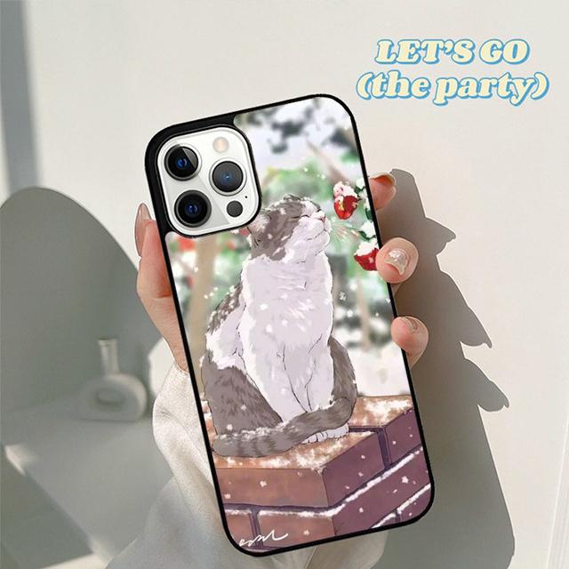 Autumu Japanese Cat Culture Aesthetic Art Phone Case Cover for iPhone 17 Air 16 16e 15 12 11 13 14 Pro Max Plus Coque