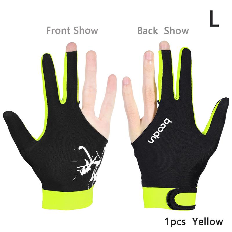 1PCS Three Fingered Billiard Gloves Pool Snooker Glove for Men Women Fits Both Left and Right Hand Billiard Accessories