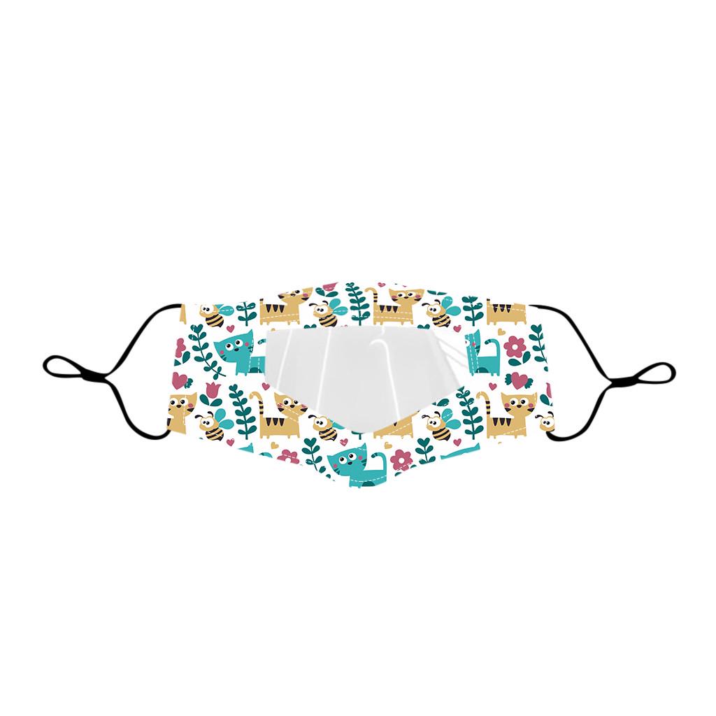 5PC Children Outdoor Mask With Clear Window Visible Expression For Deaf Mute