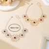 Strip Luxury Atmosphere Sticker Neck Collarbone Necklace Flower Splicing Temperament Atmosphere Banquet Ball Hot Sale