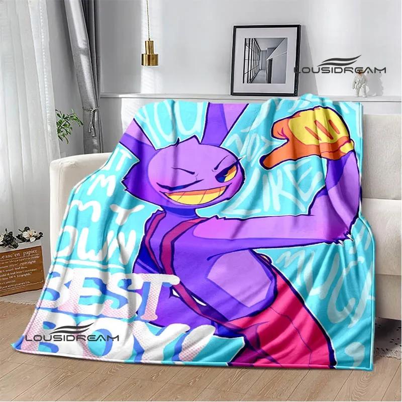 THE AMAZING DIGITAL CIRCUS Cartoon Blanket Warm Flannel Blankets Soft Cozy Blanket Sofa Travel Blanket Bed Linings Birthday Gift