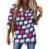 Indian Elephant Art Casual Blouse Spring Autumn Long Sleeve Colorful Floral Print Cool Blouses Woman Basic Shirt Graphic Clothes