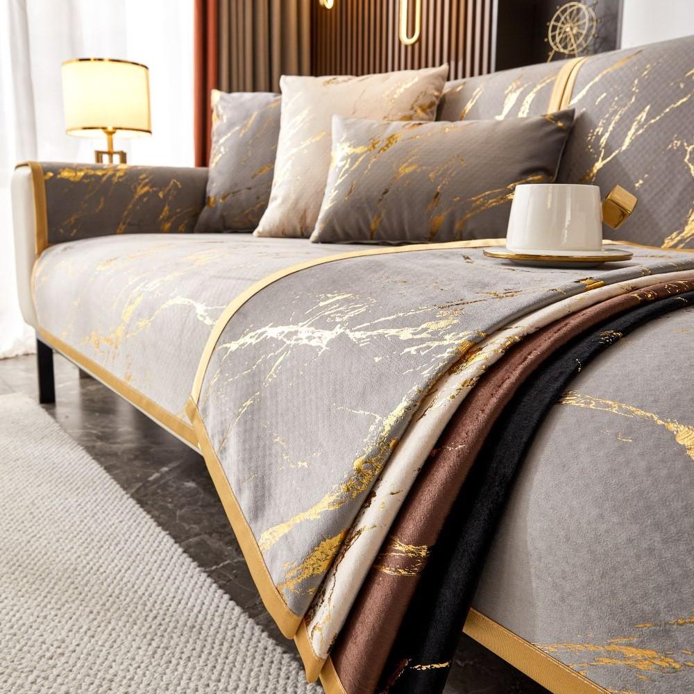 

Чехол для дивана Four Seasons New European style Gold Edge, подушка для сиденья, современный простой нескользящий чехол для дивана 90x160cm 1pc