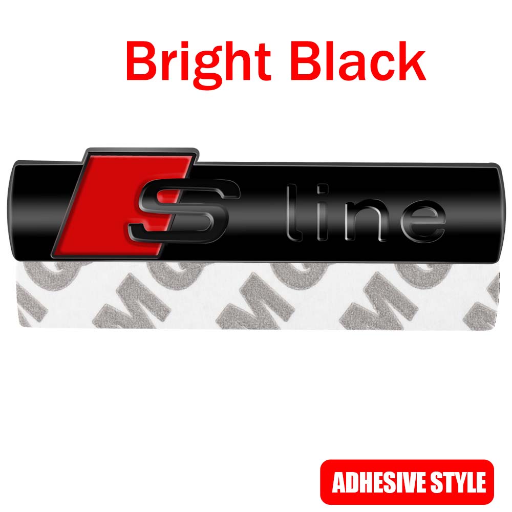 3D SLINE Emblem Car Body Trunk Sticker Auto Decoration Accessories For  qwe12 S Q7 A1 A7 Q3 8L TT Mk2 C5 A5 A3 A4 B8 8P 8V A6 C7