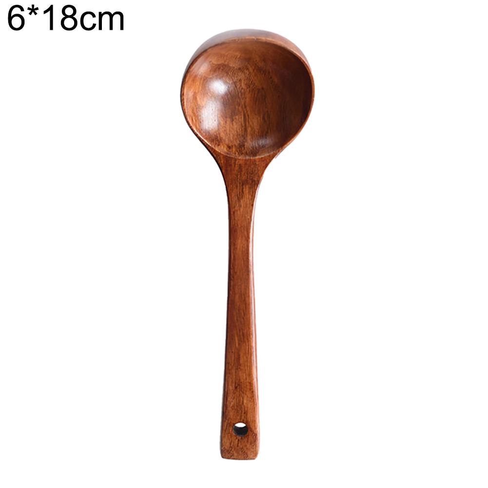 Long Wooden Soup Handle Kitchen Tableware Porridge Cooking Tool