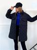 Loose Padded Long Lingge Women's Winter Jacket Casual Turn Down Collar Belt Straight Overcoat Female Outwear Woman Clothes