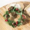 Umělý květinový vánoční věnec Zelený listový svícen Vánoční věnec