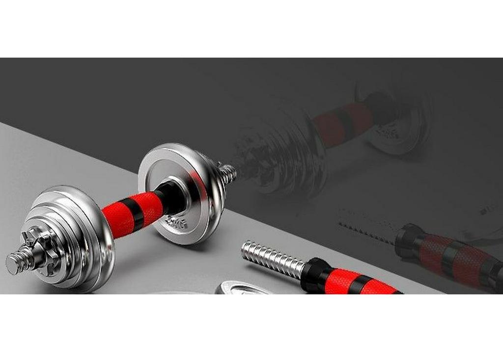 Men's Adjustable Electroplated Iron Dumbbell Set, 20kg/30kg