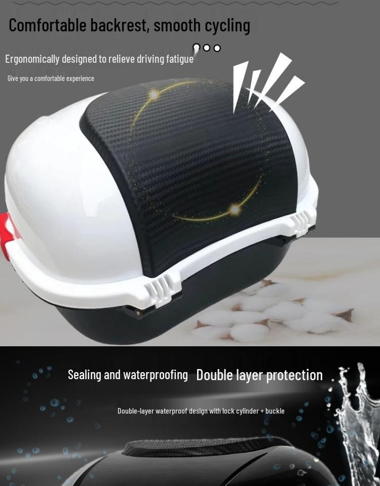 Universal Waterproof Storage Box for Electric Scooter or Moped Tail Trunk