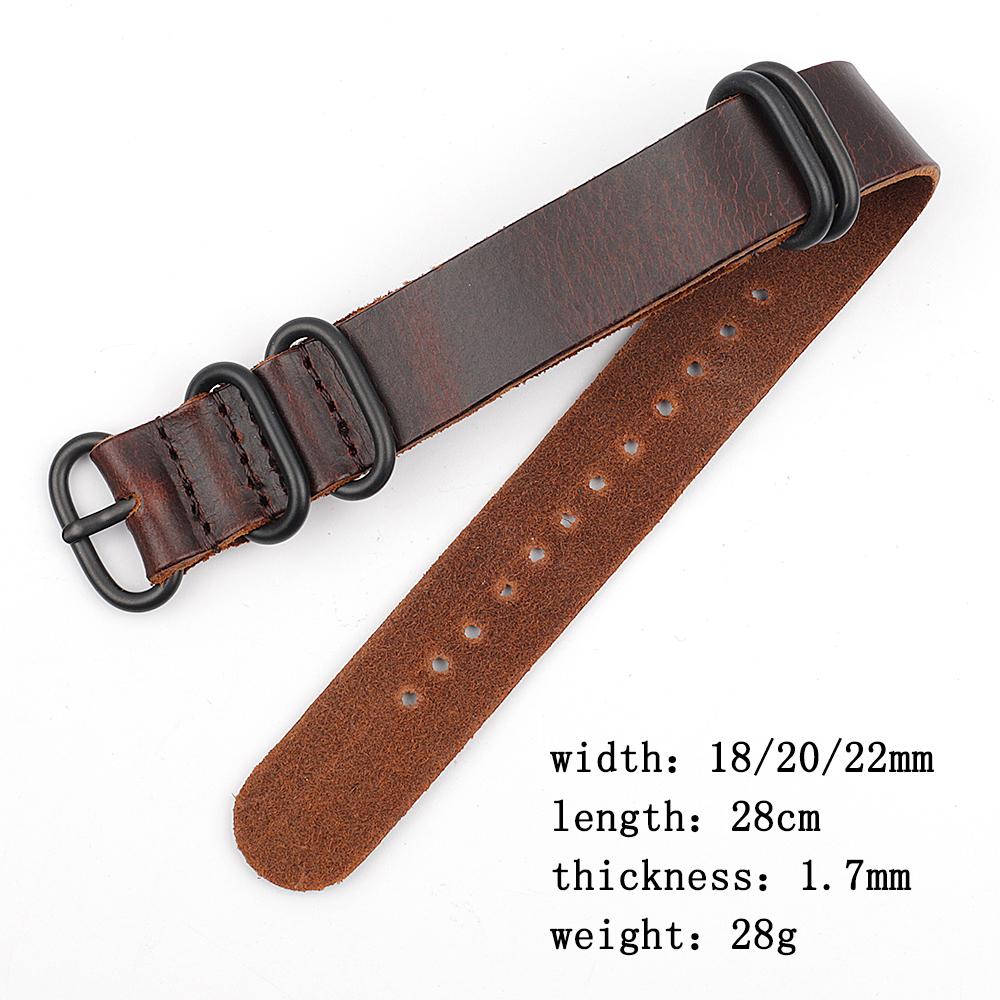 Vintage Leder Langes Uhrenarmband 18mm 20mm 22mm Rindslederband Burst Crack Muster für Männer Frauen Armbänder Uhrenzubehör