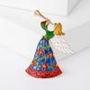 Enamel Angel Girl Brooches for Women Unisex Wings Character Pins Event Party Backpack Decoration Clothes Accessories