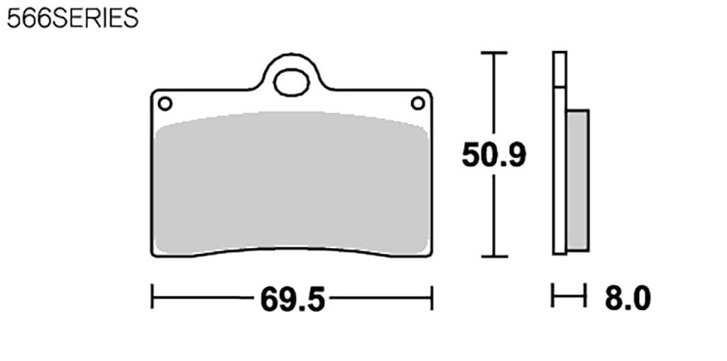 KITACO SBS Brake Pads for Public Road Circuit Use Only 566DC Racing Not for Public Road Dual Carbon Compatible with [Not Use] (Front/Rear) Pads, Use,