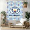 Manchester City Custom Your Name Wall Decor Tapestry Art For Pet Memorial Birthdaywedding Party Backdrop Family Gift