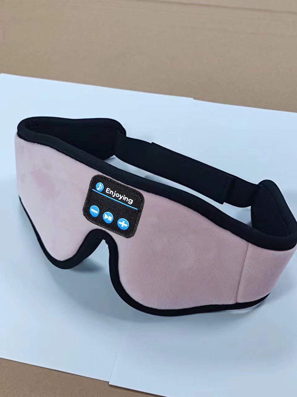 

Черная 3D беспроводная Bluetooth 5.0 маска для глаз накладного типа с пеной памяти и увеличенным временем работы от аккумулятора.