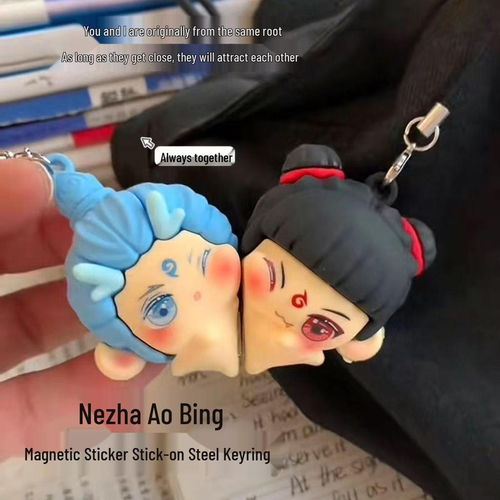 Breloc Pompier Luminos - Pandantiv Farmec Rucsac Cuplu Magnetic Desene Animate