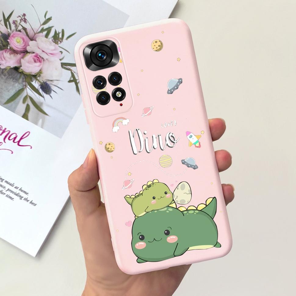 Phone Case For Xiaomi Redmi Note 11 Cover Cat Colorful Case Silicon Soft For Redmi Note11 Note11 4G Shockproof Protection Cover