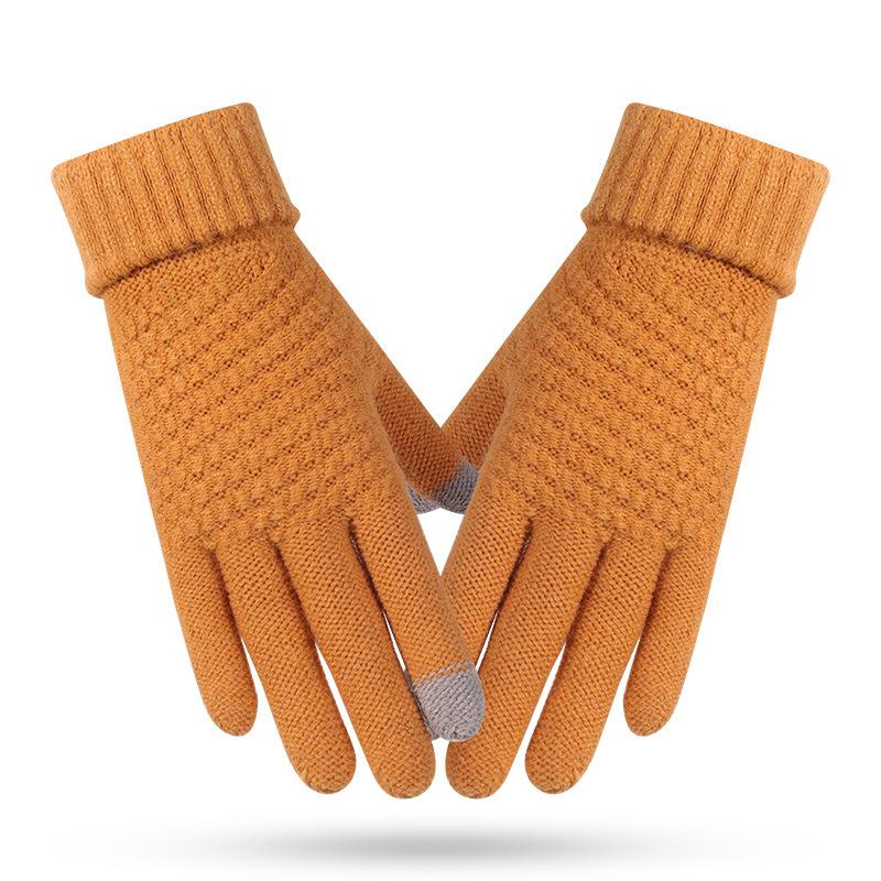 Winter Warm Knitted Gloves Mobile Phone Touch Screen Knitted Gloves Winter Thick Warm Adult Gloves for Men Women