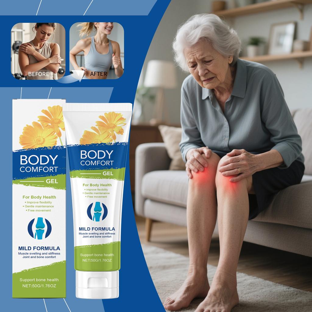 Body Care Gel, Relaxing And Refreshing For Muscles And Joints, Reducing Fatigue. Plant-based Massage Care Gel.