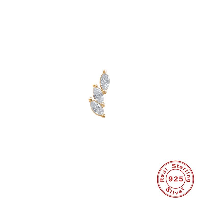 

Серьги-гвоздики для пирсинга ушных косточек из стерлингового серебра S925 с маленьким золотым шариком и резьбой, серьги-гвоздики с цирконием, серьги для тела